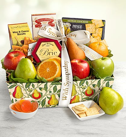 With Deepest Sympathy Fruit Gift Basket